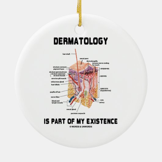 Dermatologie maakt deel uit van mijn bestaan keramisch ornament (Achterkant)