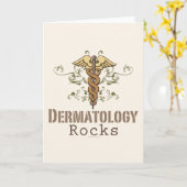 Dermatologie Rocks Caduceus-Wenskaart Kaart (Gele Bloem)