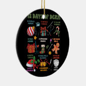 Dermatologie Verpleegster Vrolijk Kerstfeest 12 da Keramisch Ornament (Rechts)