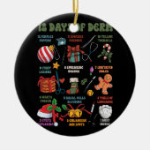 Dermatologie Verpleegster Vrolijk Kerstfeest 12 da Keramisch Ornament (Voorkant)