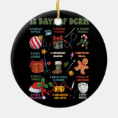 Dermatologie Verpleegster Vrolijk Kerstfeest 12 da Keramisch Ornament (Achterkant)