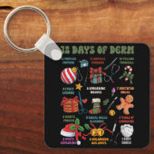 Dermatologie Verpleegster Vrolijk Kerstfeest 12 da Sleutelhanger (Voorkant)