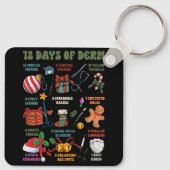 Dermatologie Verpleegster Vrolijk Kerstfeest 12 da Sleutelhanger (Achterkant)