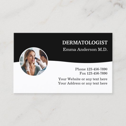 Dermatologist Medical Business Cards Design Visitekaartje (Voorkant)