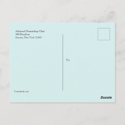 Dermatologist Reminder Briefkaart (Achterkant)