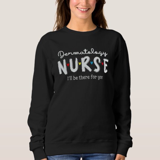 Dermatology Nurse Pset Red Love Heart Stethoscoop Trui (Voorkant)