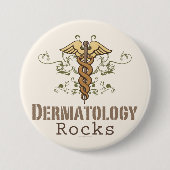 Dermatology Rocks Caduceus Button (Voorkant)