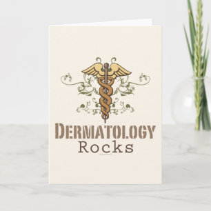 Dermatology Rocks Caduceus Wenskaart Kaart