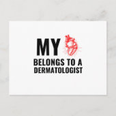 Dermatoloog dokter grappig hart briefkaart (Voorkant)