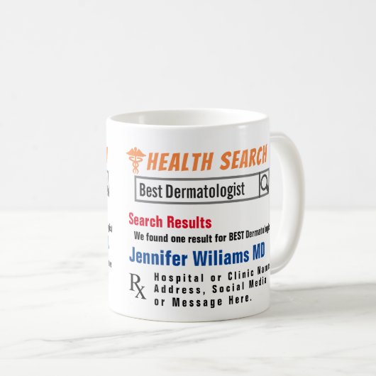 Dermatoloog Funny Search Gift Mok (Voorkant rechts)