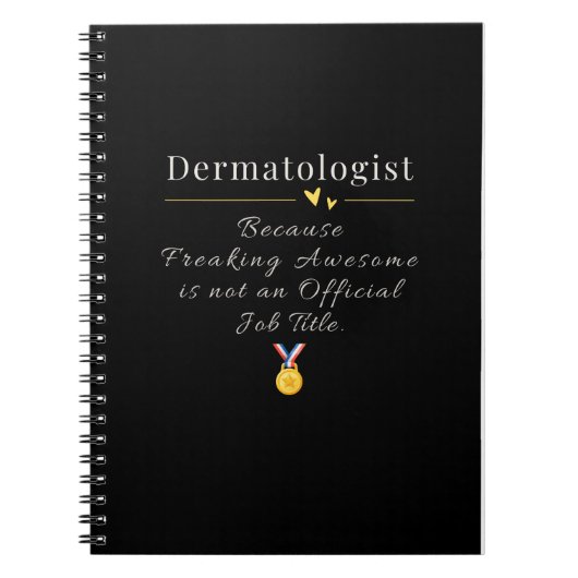 Dermatoloog Grappige Functie Titel Notitieboek (Voorkant)