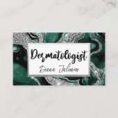 Dermatoloog Herinnering voor afspraak zilvergroen Visitekaartje (Voorkant)