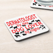 Dermatoloog Hondenliefhebber Drankjes Onderzetter (Linkerzijde)