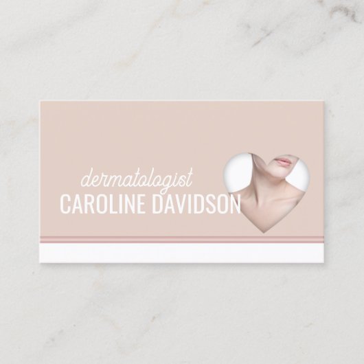 Dermatoloog - Huidarts Eenvoudige Hart Kaart Visitekaartje (Voorkant)