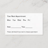 Dermatoloog Kantoor afspraak kaarten ontwerp Afsprakenkaartje (Achterkant)