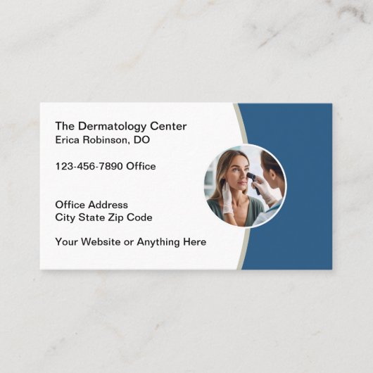 Dermatoloog Kantoor afspraak kaarten ontwerp Afsprakenkaartje (Voorkant)