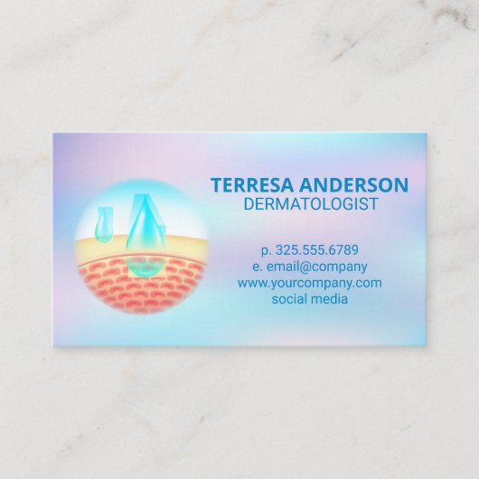 Dermatoloog Logo Huidvocht Visitekaartje