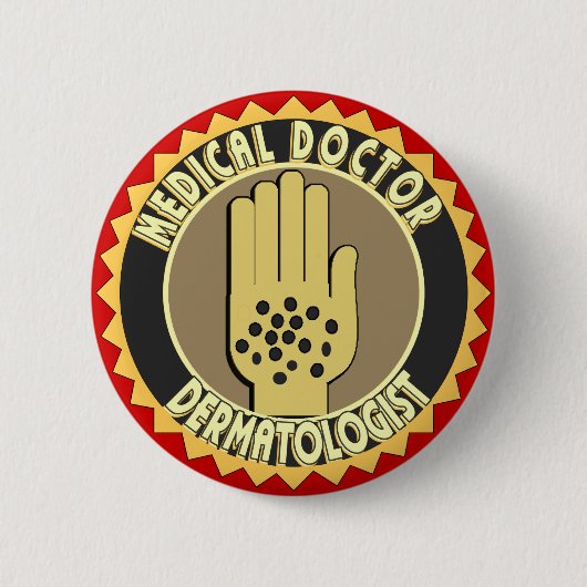 Dermatoloog LOGO Ronde Button 5,7 Cm (Voorkant)