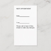 Dermatoloog medische afspraak kaarten verticaal afsprakenkaartje (Achterkant)