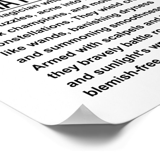 Dermatoloog Poster (Hoek)