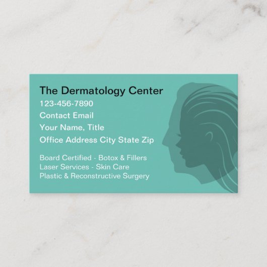 Dermatoloog thema Visitekaartjes (Voorkant)