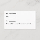 Dermatoloog Visitekaartjes Afsprakenkaartje (Achterkant)