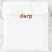 Derp 4 ronde sticker (Tas)