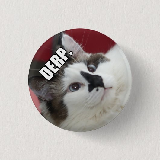 Derp Cat Buttonnen Ronde Button 3,2 Cm (Voorkant)