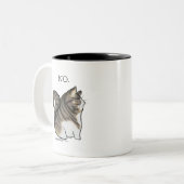 Derp cats Tabby met witte markeringen Tweekleurige Koffiemok (Voorkant links)