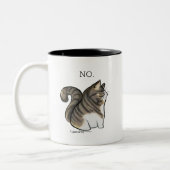 Derp cats Tabby met witte markeringen Tweekleurige Koffiemok (Links)