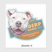 Derp Dog Beer Label Sticker (Vel)