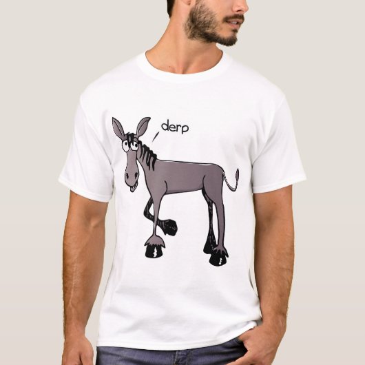 Derp Donkey grappig t-shirt (Voorkant)