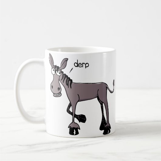 Derp Donkey grappige mok koffie (Links)