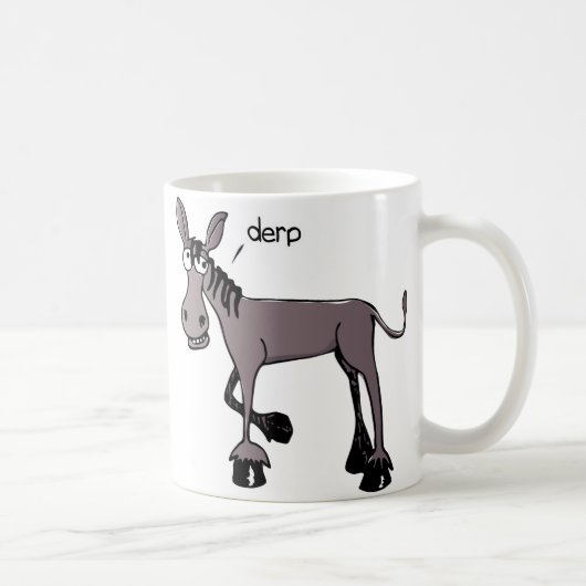Derp Donkey grappige mok koffie (Rechts)