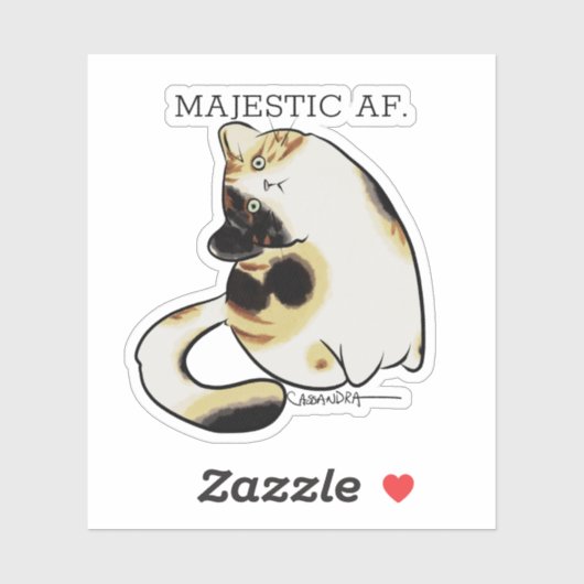 Derp katten Calico kat Sticker (Vel)