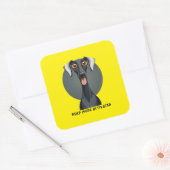 Derp Mode Activated Dog Vierkante Sticker (Envelop)