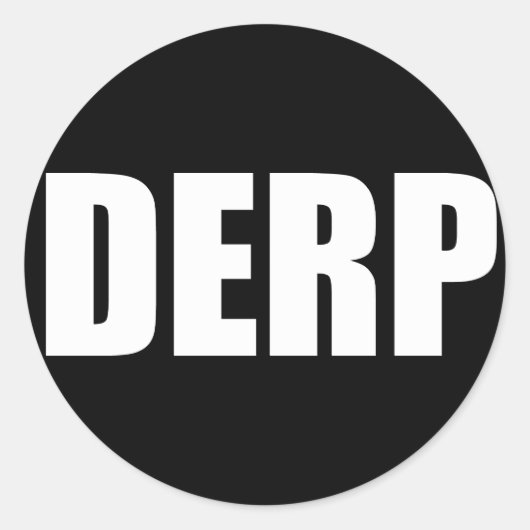 DERP RONDE STICKER (Voorkant)