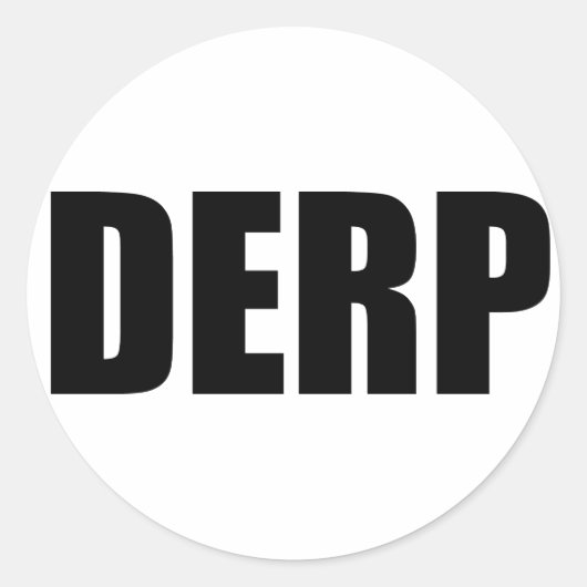 DERP RONDE STICKER (Voorkant)