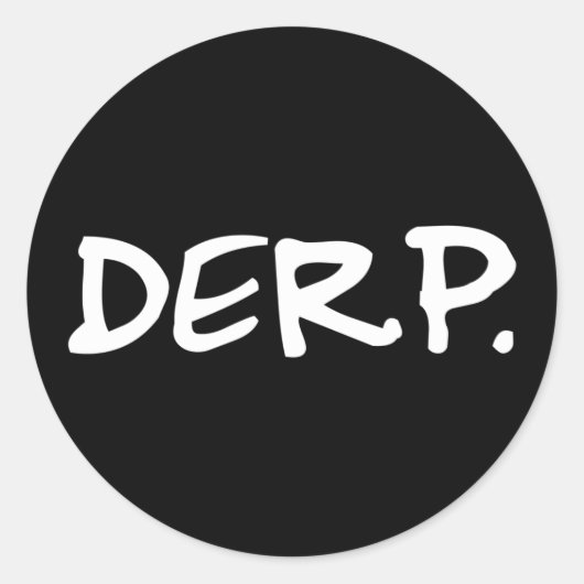 Derp Round Stickers (Voorkant)