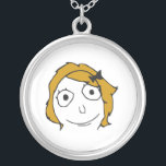 Derpina Blonde Yellow Hair Rage Face Meme Zilver Vergulden Ketting<br><div class="desc">Over deze meme: "Rage Comics" zijn een steeds groter collectie strips dat steeds meer inhoud van gebruikers genereert, zoals reddit, 4chan en 9gag, onder andere, die bestaan uit een basisset van gekke en grappige fundamentele karakters, of "rage gezichten", die kunnen worden toegepast op verschillende omstandigheden en die verhalen uit het...</div>