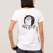 Derpina met schlick (zwart haar) meme shirt (Achterkant)