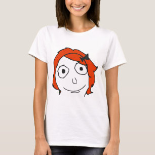 Derpina Red Hair Rage Face Meme T-shirt