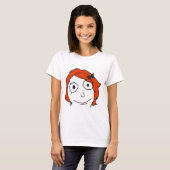 Derpina Red Hair Rage Face Meme T-shirt (Voorkant volledig)
