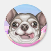 Derpy Chihuahua Magneet (Voorkant)