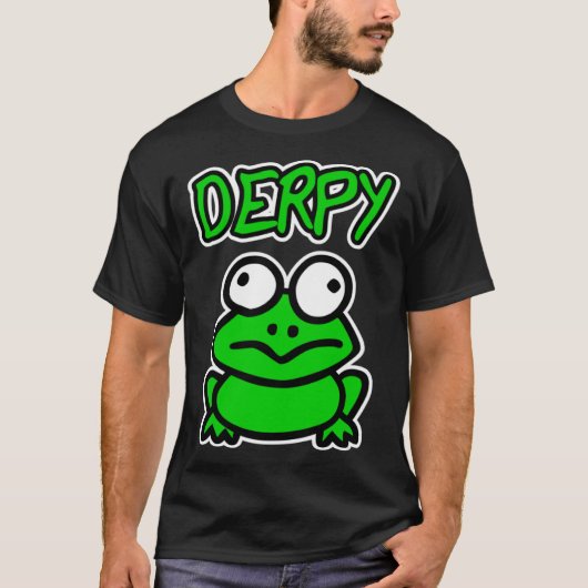 DERPY Frog Funny Frog Toad Lover Gift Toddler Boy  T-shirt (Voorkant)