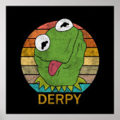 Derpy Kermit de kikker Poster (Voorkant)