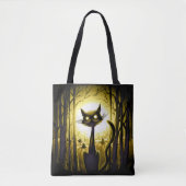 Derpy Little Halloween Cat in a Pumpkin Patch Tote Bag (Voorkant)