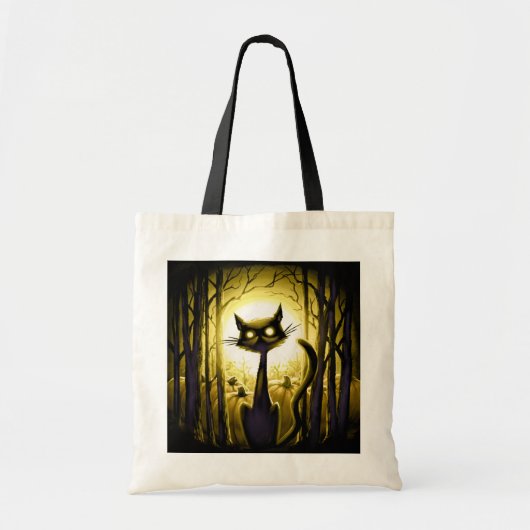 Derpy Little Halloween Cat in a Pumpkin Patch Tote Bag (Voorkant)