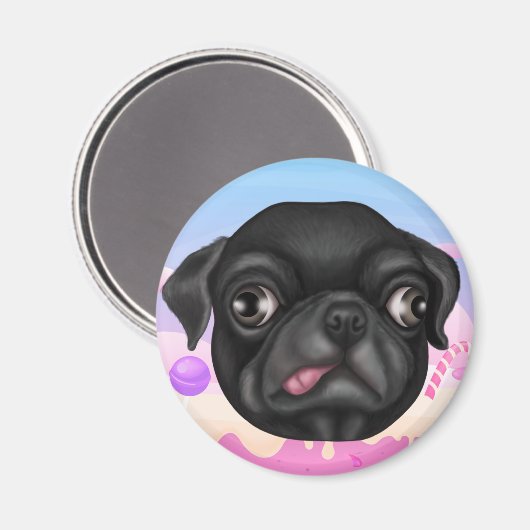 Derpy Pug Magneet (Voorkant / Achterkant)