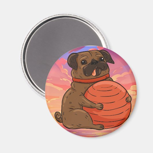 Derpy Pug Magneet (Voorkant / Achterkant)